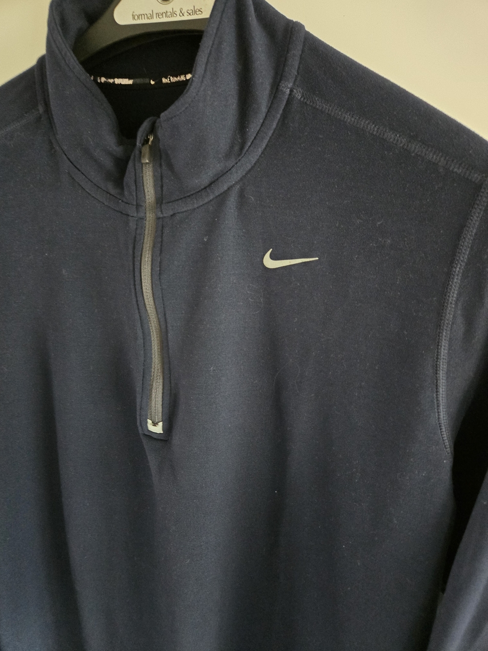 Nike Black Dri-FIT Quarter Zip Long Sleeve Jersey